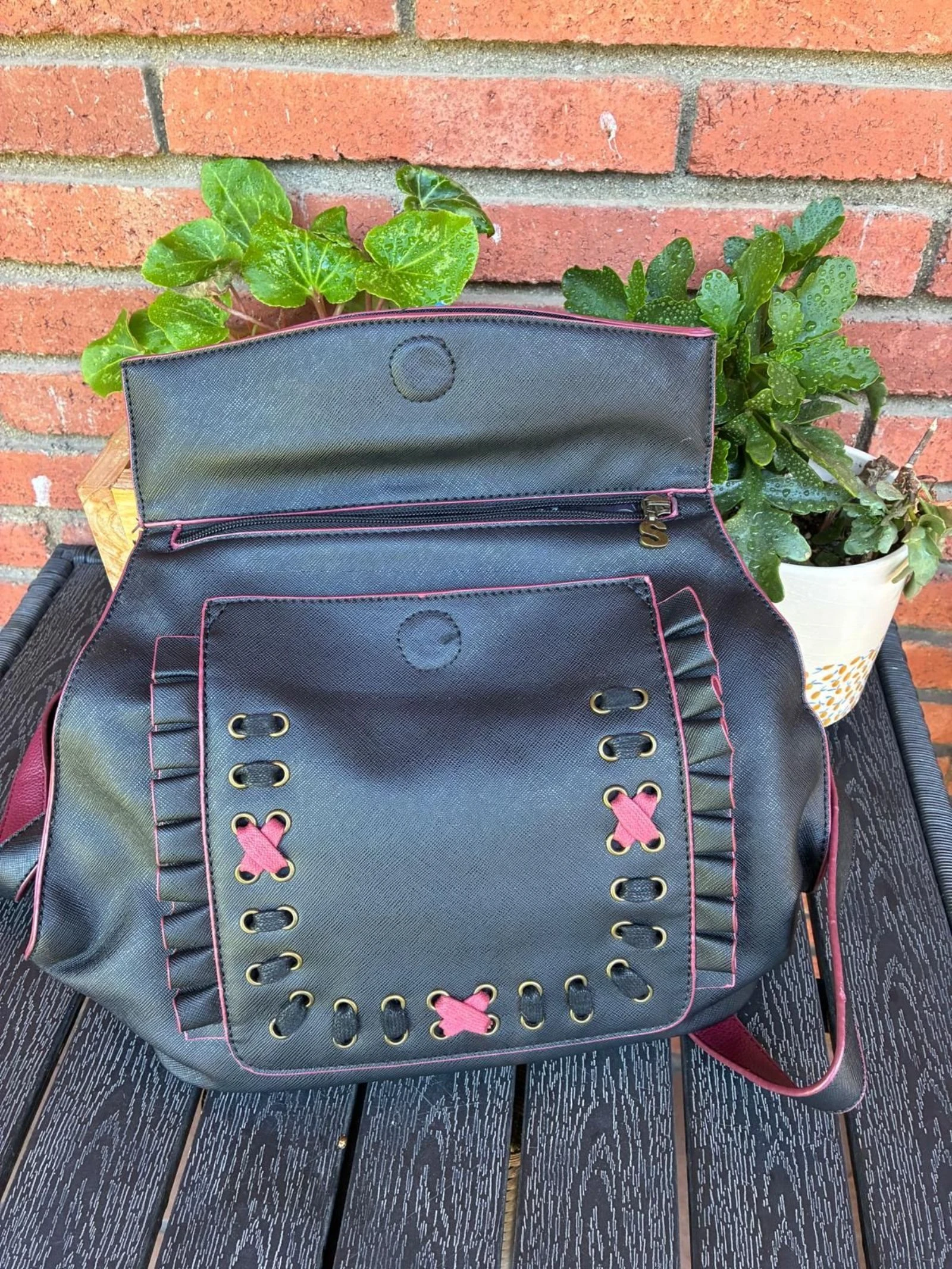 Black and pink bag/backpack – photo 2